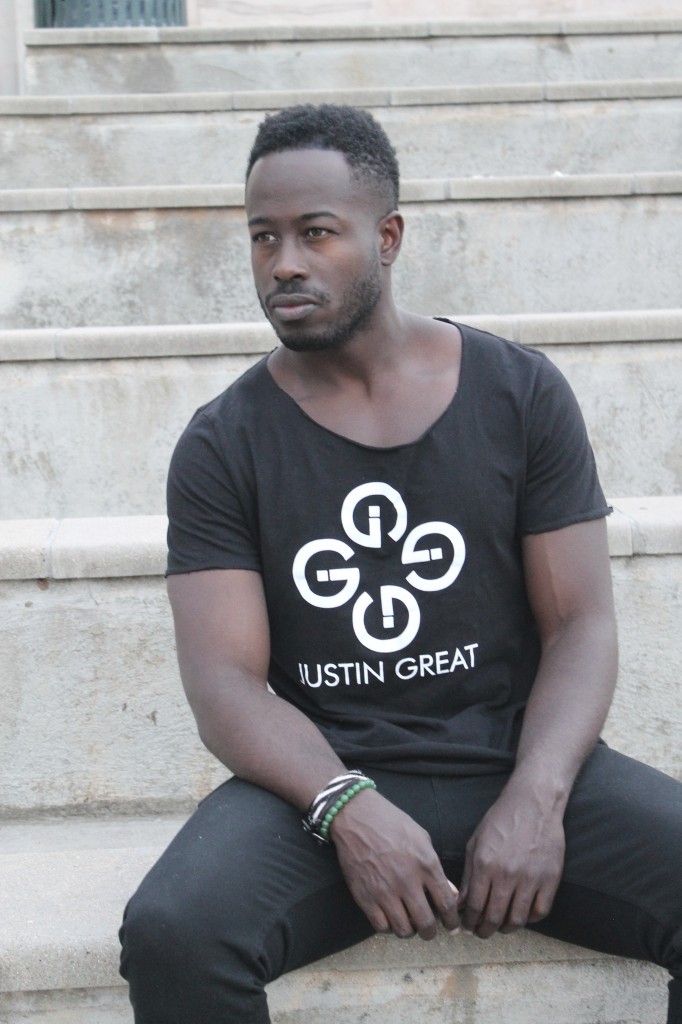 Justin Great Deconstructed T Shirt Black Lookbook 5