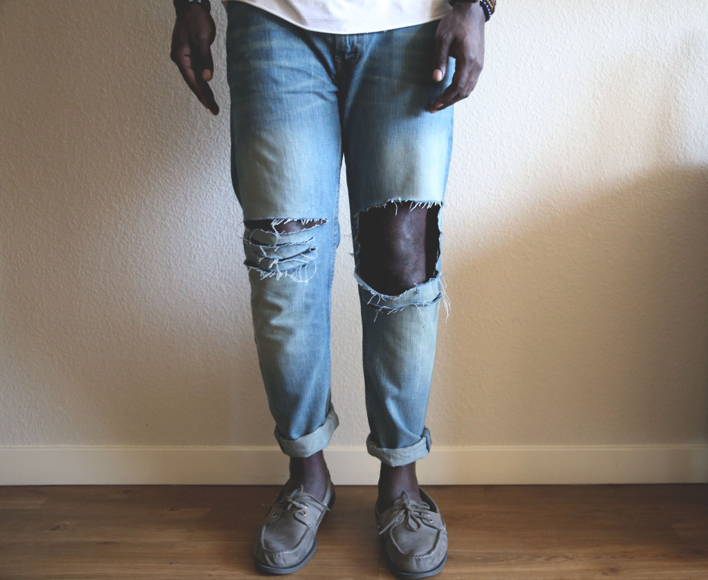 Justin Great  Destressed Denim Jeans