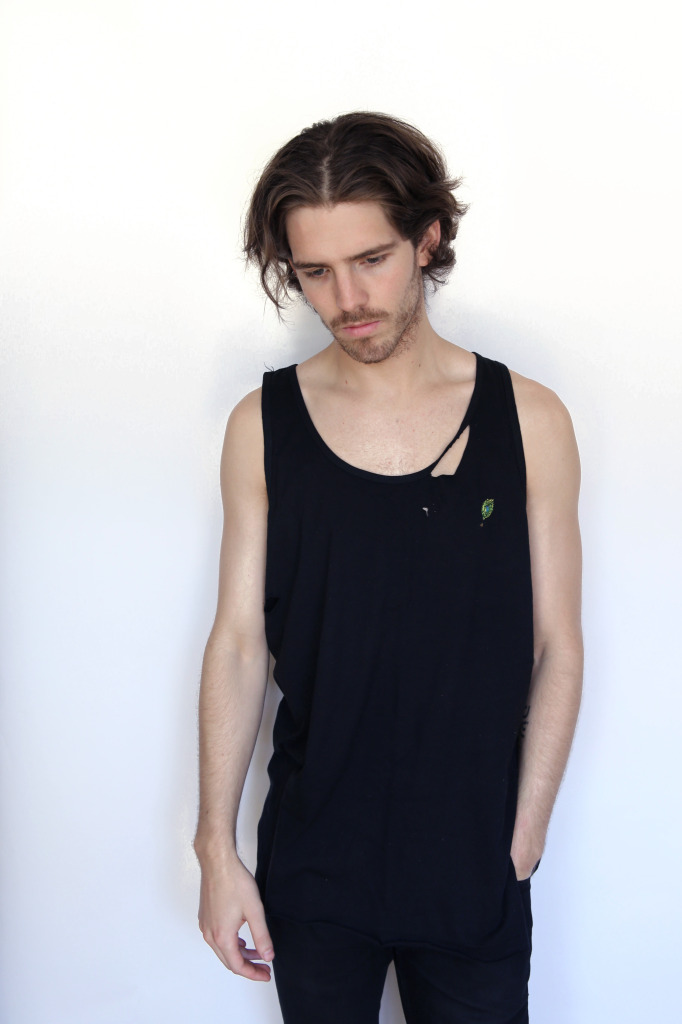 Plumage by Justin Great Destroyed Peacock Feather Embroidered Tank 3
